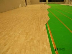 小學(xué)俄勒岡松舞臺(tái)體育場館木地板施工工藝