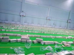 學校俄勒岡松舞臺運動地板施工流程